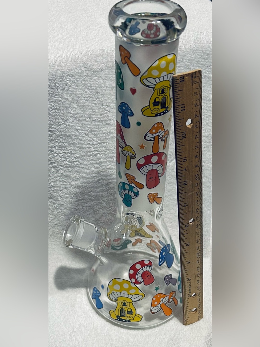 Colorful Mushroom Glass Beaker Water Piece - Picture 5 of 6